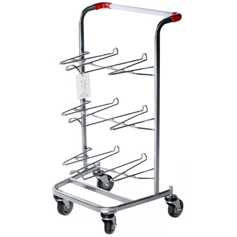 Тележка для подносов SM_J6 ДПСРЗП красный пластик