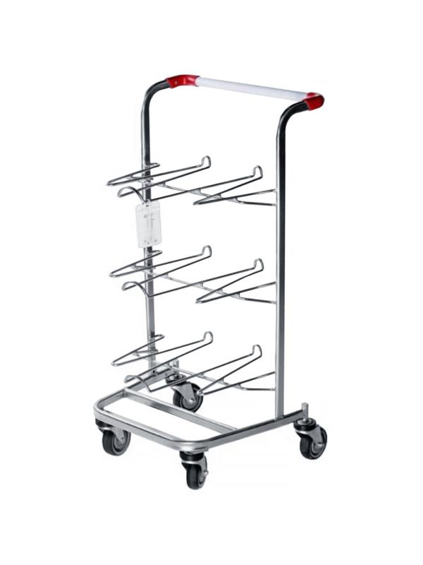 Тележка для подносов SM_J6 ДПСРЗП красный пластик