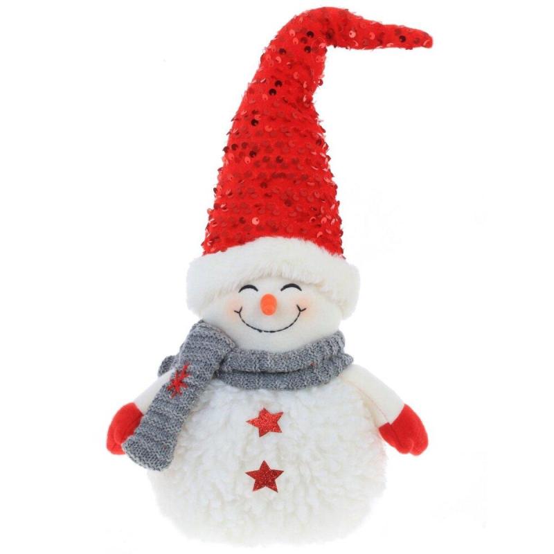 Игрушка мягконабивная Снеговик, L17 W13 H42 см, 2в. 779394