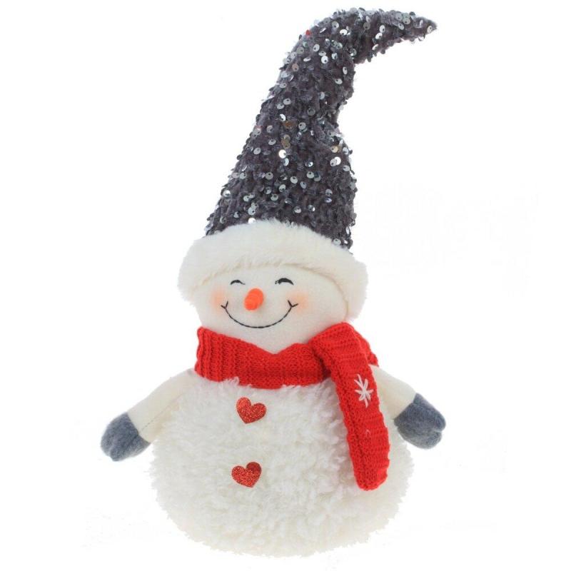 Игрушка мягконабивная Снеговик, L17 W13 H42 см, 2в. 779394