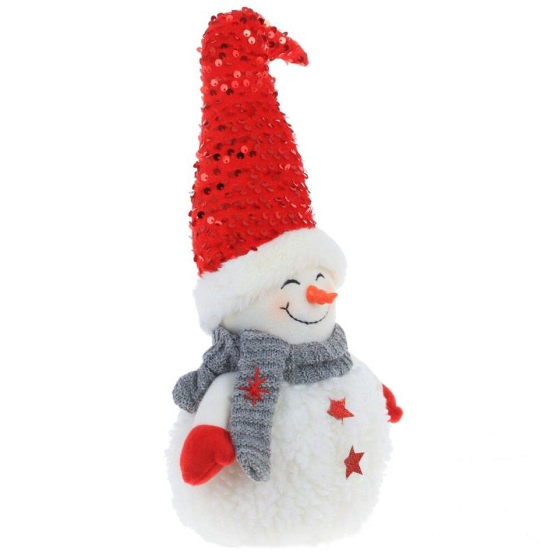 Игрушка мягконабивная Снеговик, L17 W13 H42 см, 2в. 779394