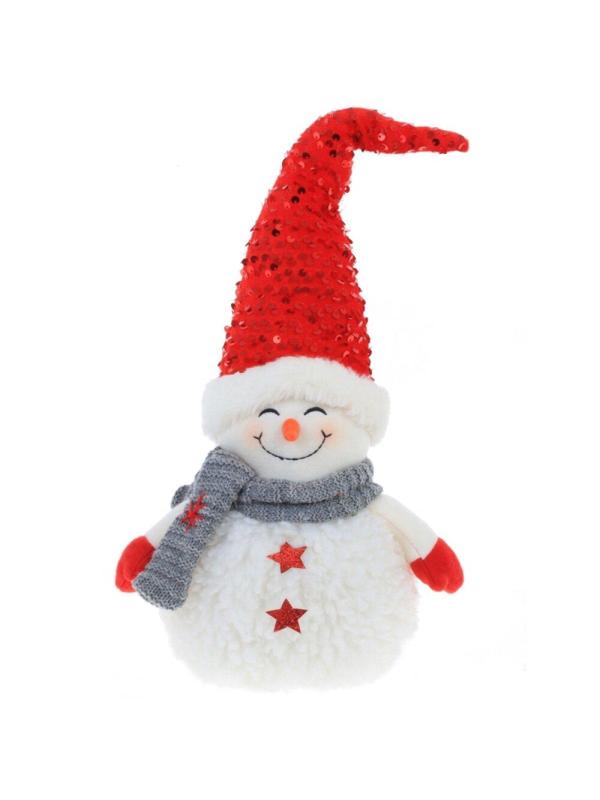 Игрушка мягконабивная Снеговик, L17 W13 H42 см, 2в. 779394