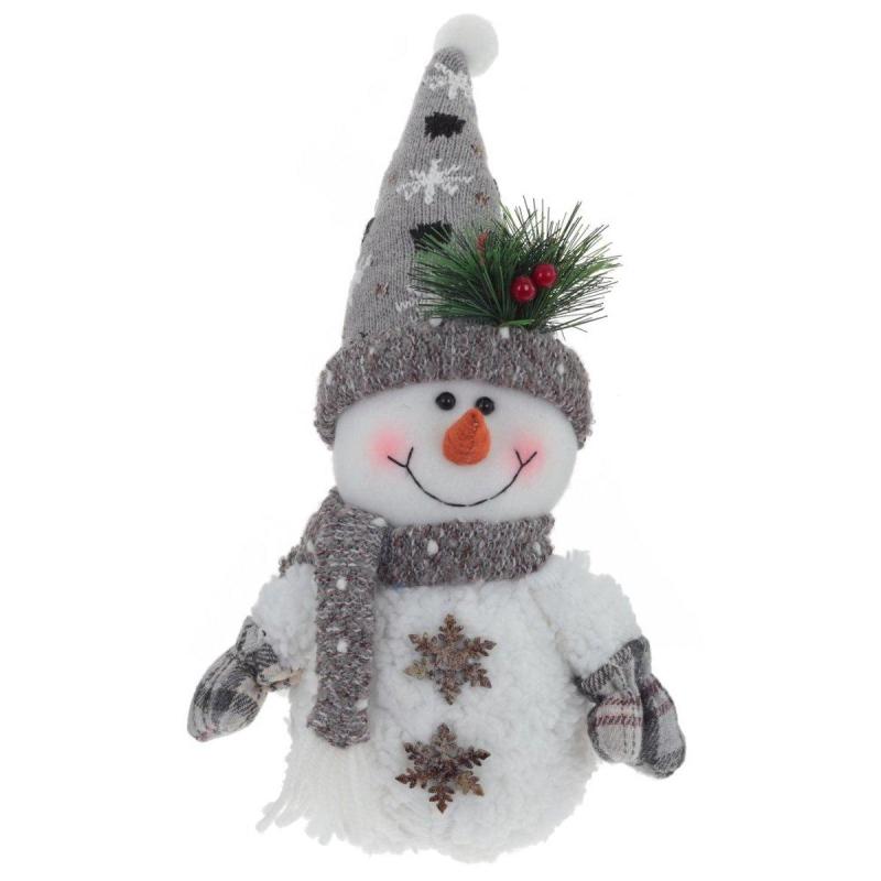 Игрушка набивная Снеговик, 2в, L19 W11 H36 см, 2в. 761402