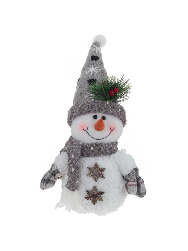 Игрушка набивная Снеговик, 2в, L19 W11 H36 см, 2в. 761402