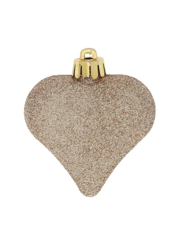 Украшение новогоднее Сердца, набор из 6 шт, D 6 см, L6 W2,5 H7 см 753611