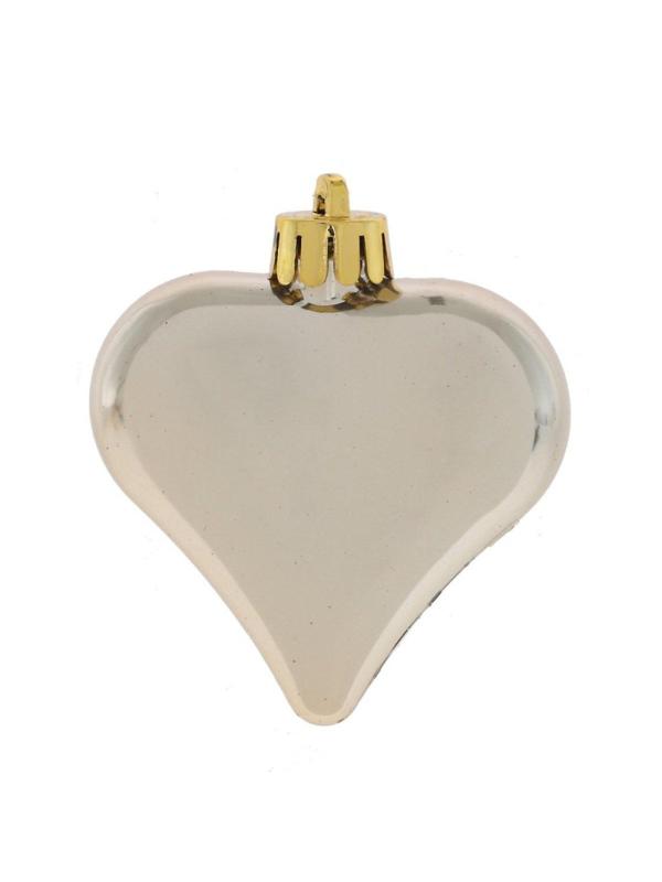 Украшение новогоднее Сердца, набор из 6 шт, D 6 см, L6 W2,5 H7 см 753611