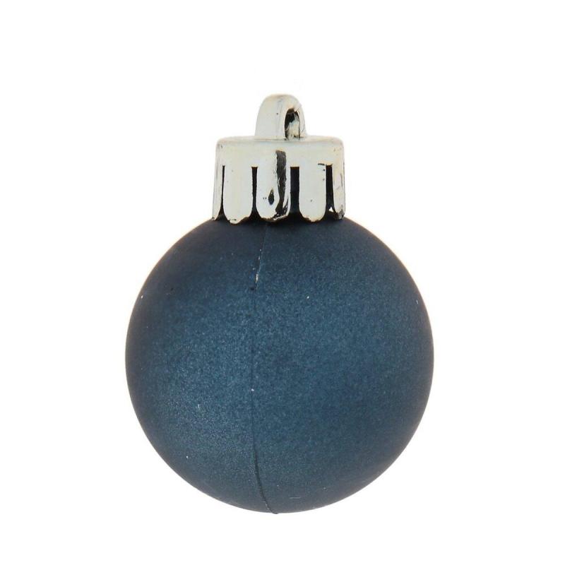 Украшение новогоднее Шар, наб 25 шт, 3 см, синий L8 W8 H13 см 753570