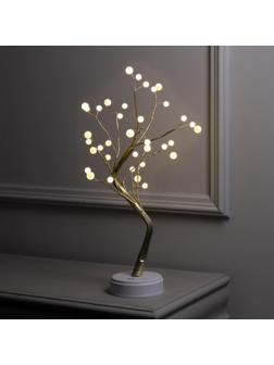 Фигура световая куст Жемчужины золот 45см,36LED, ААх3,USB,теп бел 7943793