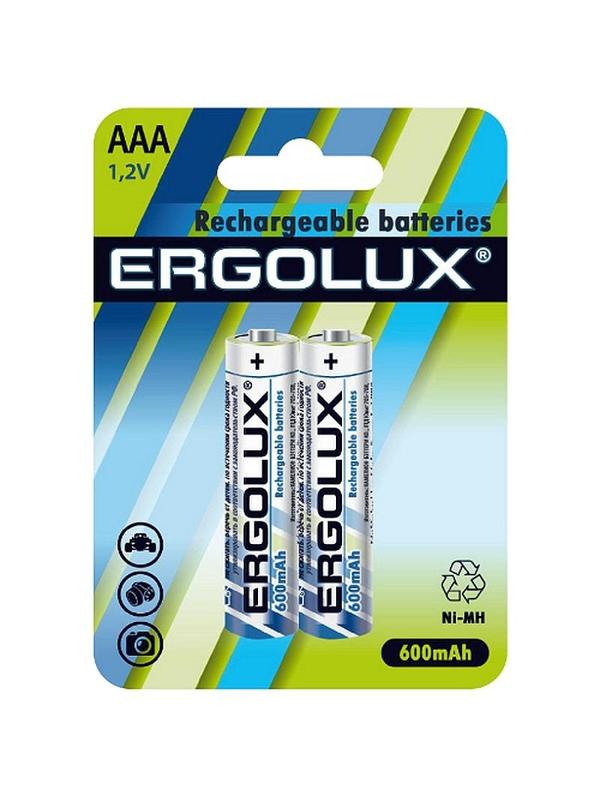 Аккумулятор Ergolux AAA-600mAh Ni-Mh 2шт/бл(NHAAA600BL2,1.2В)(12977)