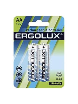 Аккумулятор Ergolux AA-2700mAh Ni-Mh 2шт/бл(NHAA2700BL2,1.2В)(12445)
