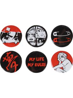 Набор значков Комикс 38мм 6 шт