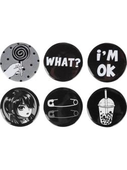 Набор значков  Аниме Готика 38мм  6 шт