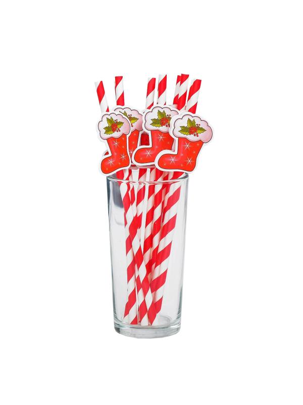 Трубочки для коктейля 'Носочек', набор 10 шт. НГ, 4299500