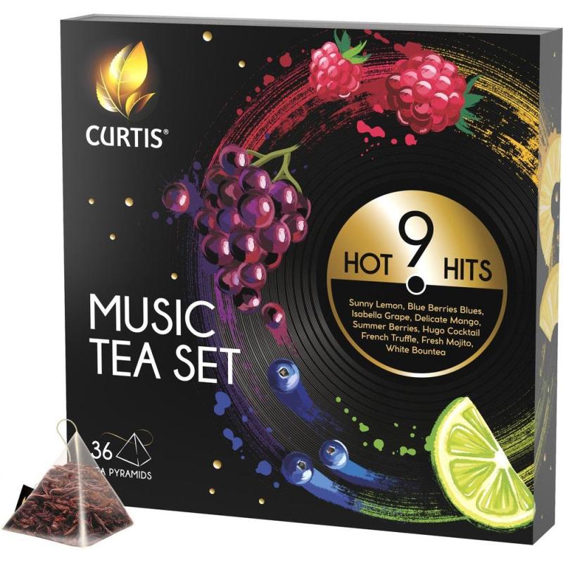 Чай Curtis Music Tea Set пакетированный ассорти 9 вкусовx4шт, 63,2г
