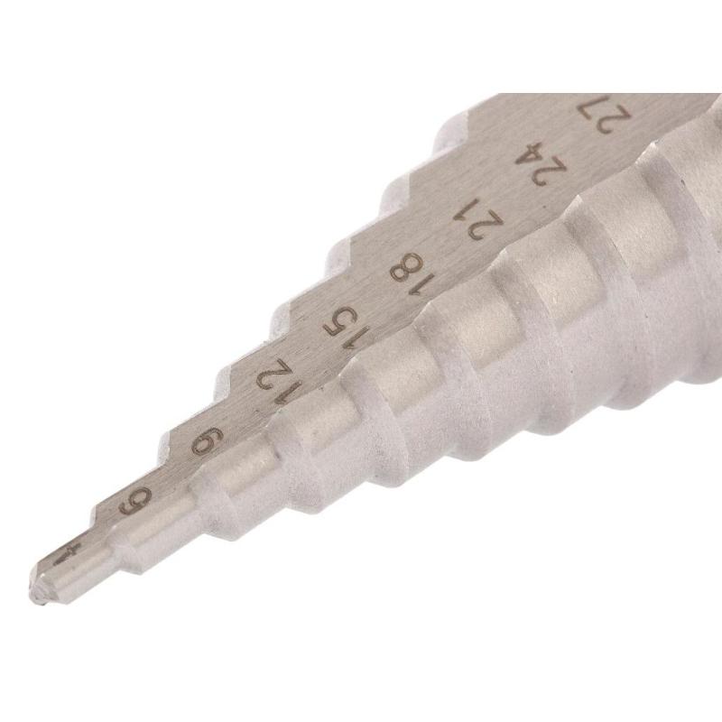 Сверло ступенчатое БАРС 4-6-9-12-15-18-21-24-27-30-33-36-39мм, Р6М5(72363)