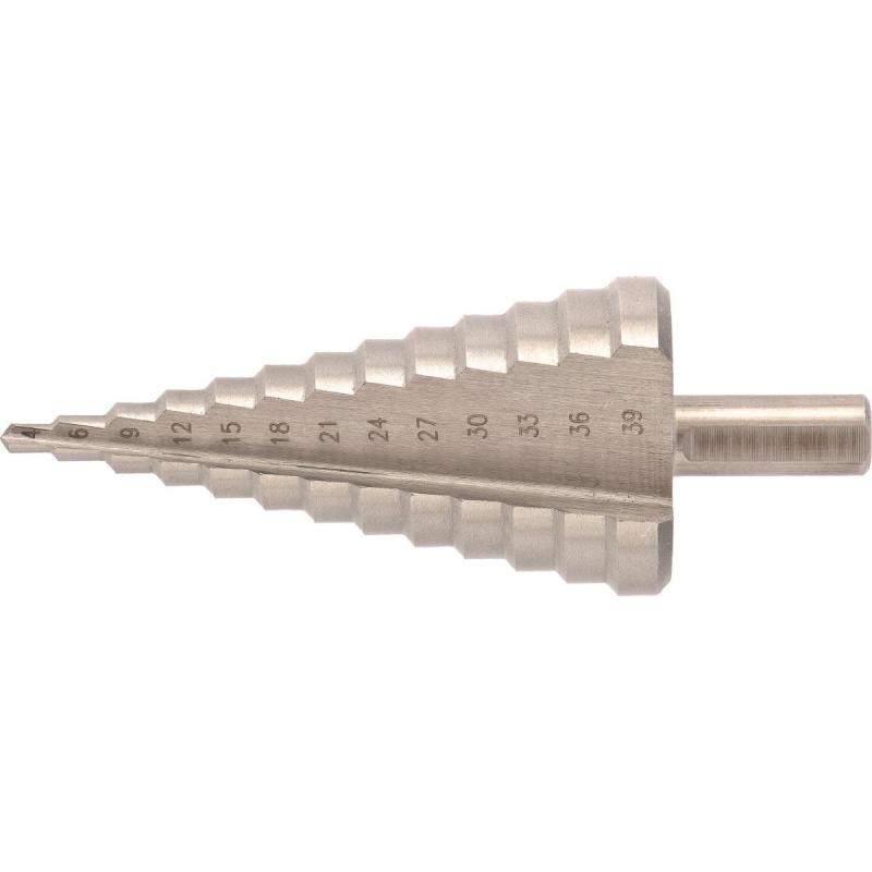 Сверло ступенчатое БАРС 4-6-9-12-15-18-21-24-27-30-33-36-39мм, Р6М5(72363)
