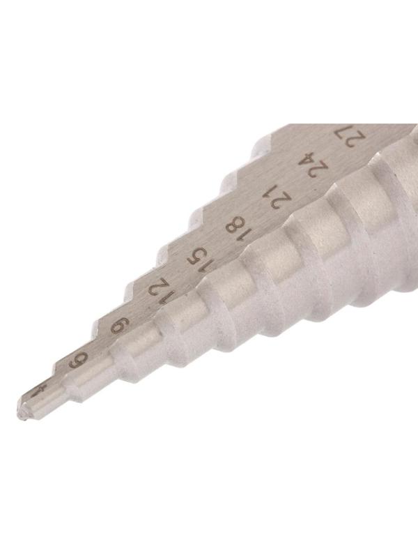 Сверло ступенчатое БАРС 4-6-9-12-15-18-21-24-27-30-33-36-39мм, Р6М5(72363)