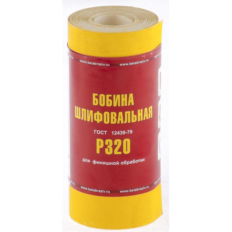 Шкурка рулон БАЗ бумага, LP41C,зерн.Р320, 115мм х 5м (75636)