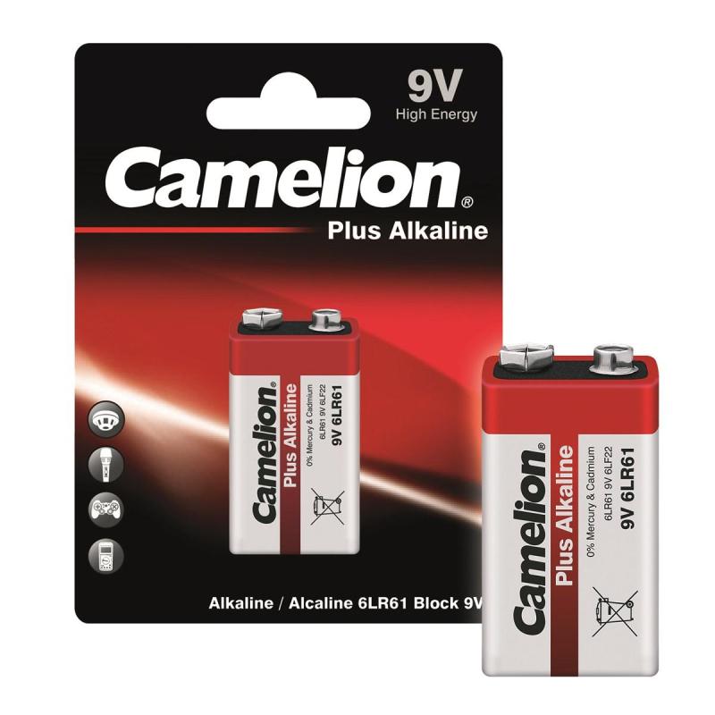 Батарейка Camelion 6LR61 Plus Alkaline 1шт/бл (6LR61-BP1, 9В) (1655)