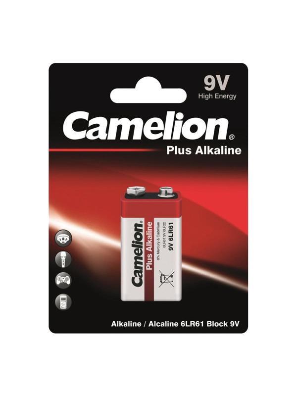 Батарейка Camelion 6LR61 Plus Alkaline 1шт/бл (6LR61-BP1, 9В) (1655)