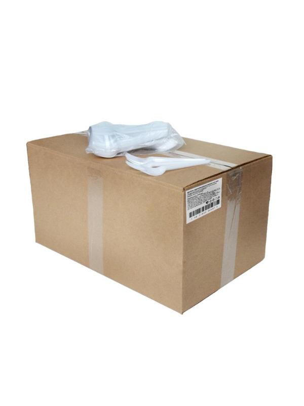 Вилка одноразовая 165мм, белая, бюджет, КОМУС ПС 2200 шт/кор