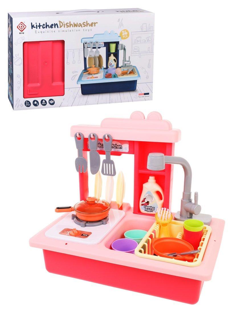 Игр. наб. Бытовая техника Мойка, подача воды, в компл. предм. 26шт., эл.
пит. ААх2шт. не вх. в компл., в ассорт.кор.