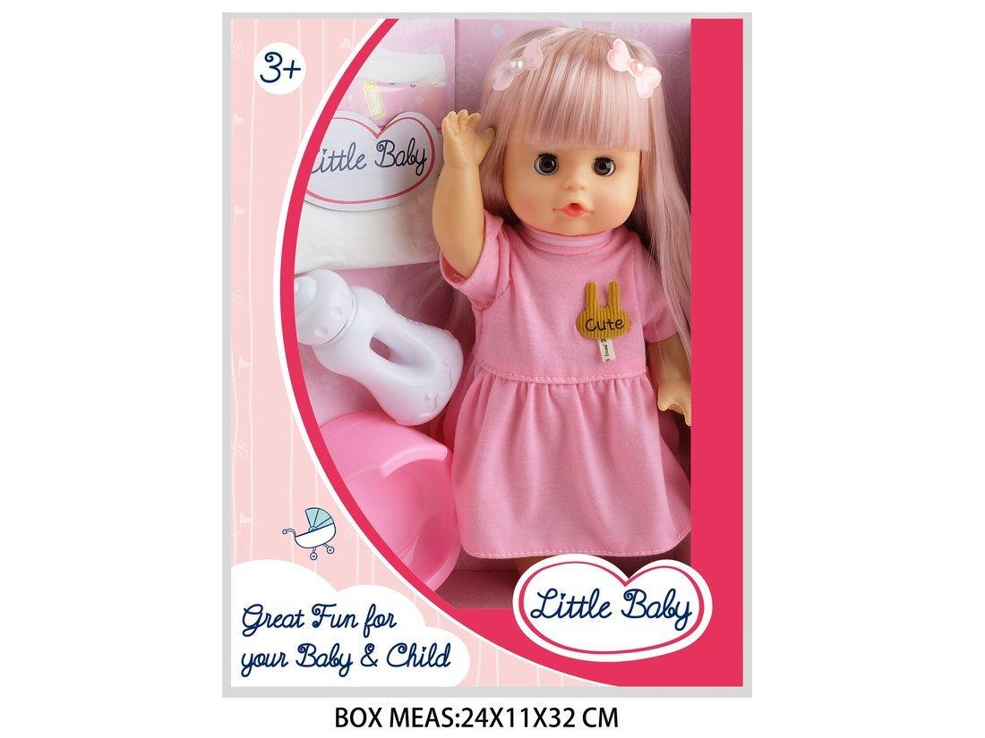 Игр. наб. Моя малышка, звук, пьет, писает, в компл. кукла 33см, предм. 7шт.,
эл.пит. AG13х3шт. вх. в компл.