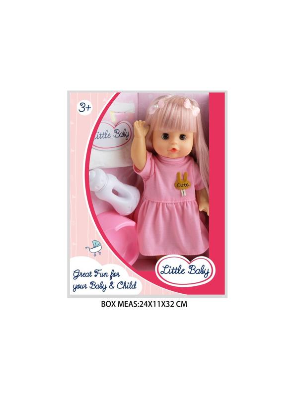 Игр. наб. Моя малышка, звук, пьет, писает, в компл. кукла 33см, предм. 7шт.,
эл.пит. AG13х3шт. вх. в компл.