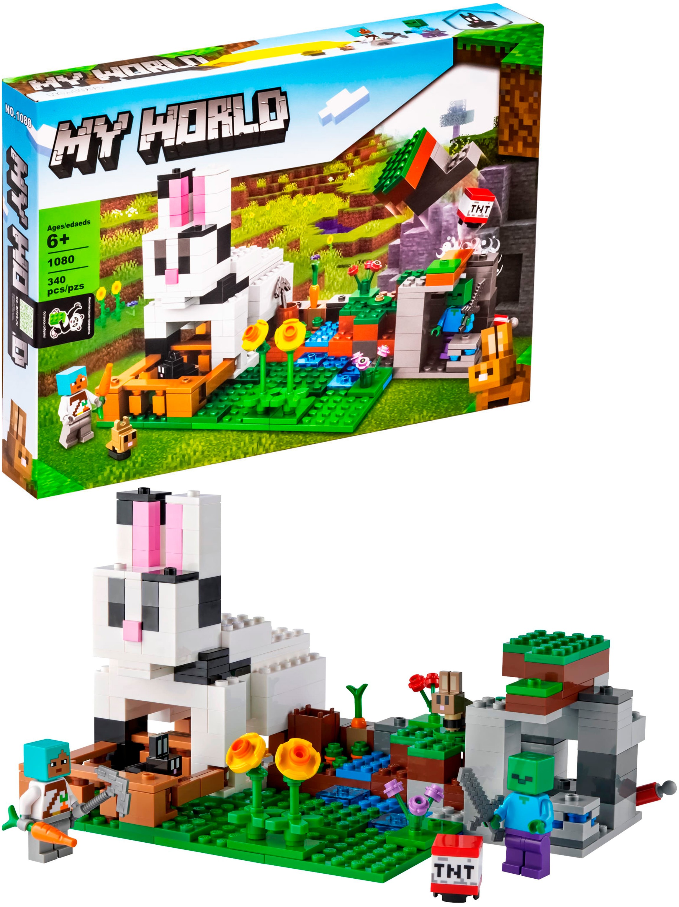 Конструктор «Кроличье ранчо» 1080 (Minecraft 21181) / 340 детали