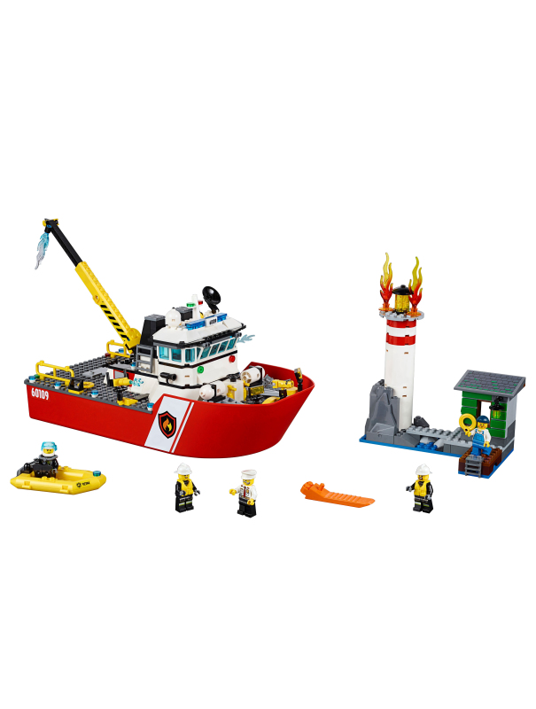 Конструктор «Пожарный катер» 66116 (City 60109) / 412 деталей