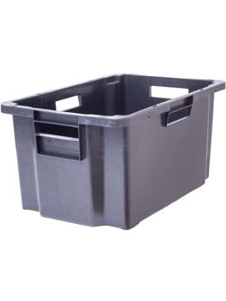 Ящик п/э мясной 600х400х300 сплош. Черный арт.218-1