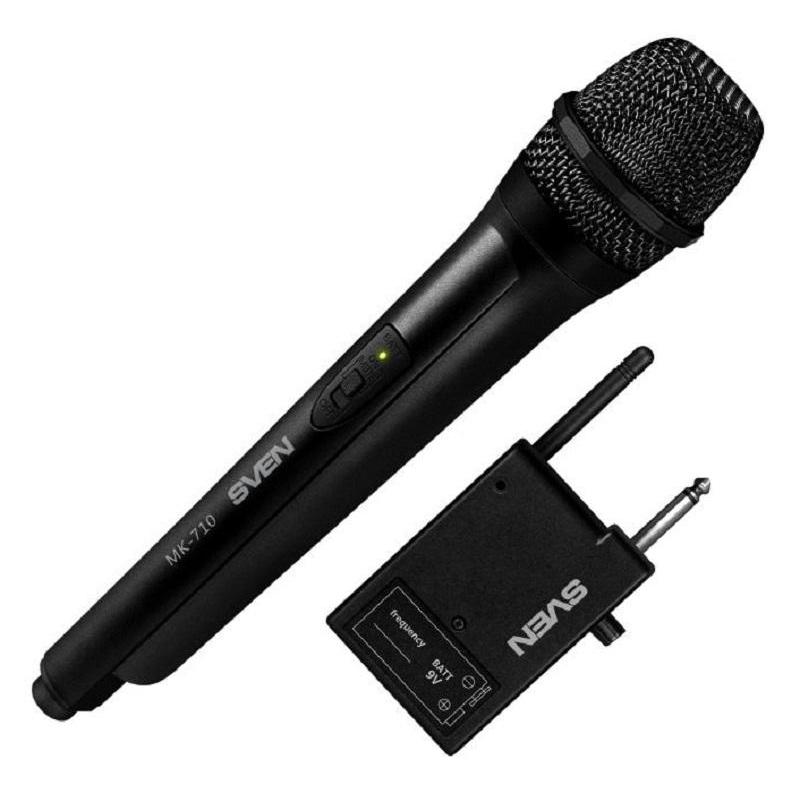 Микрофон беспроводной SVEN MK-710, черный (VHF диапазон)
