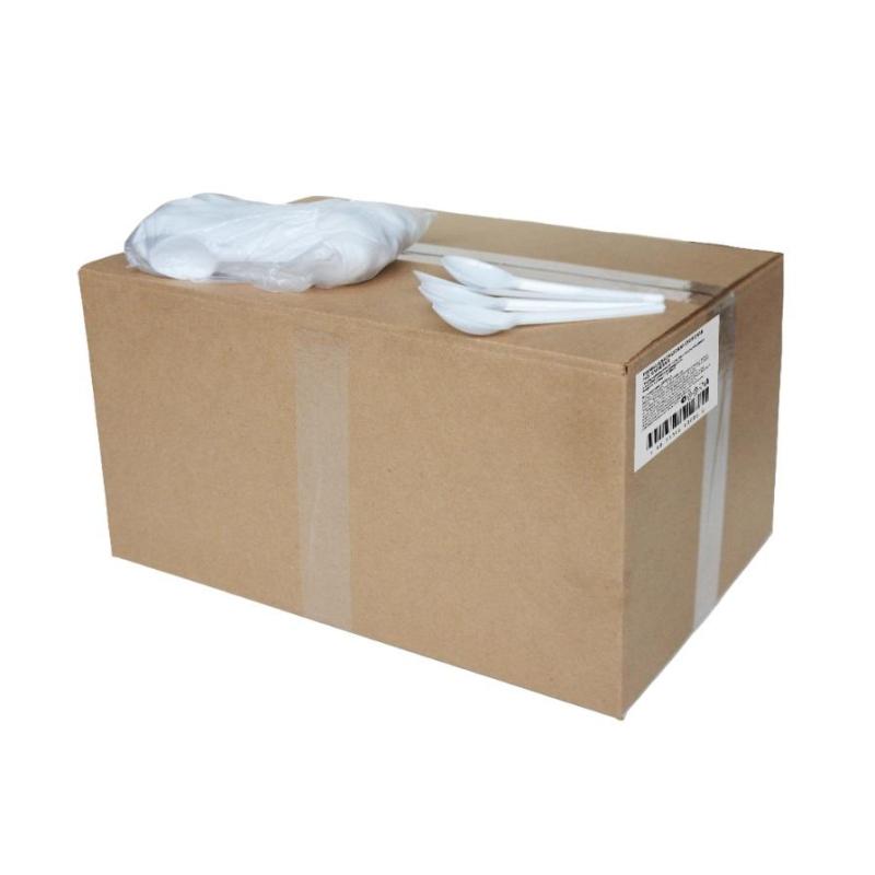 Ложка одноразовая столовая 165мм, белая, бюджет, КОМУС ПС 2000 шт/кор