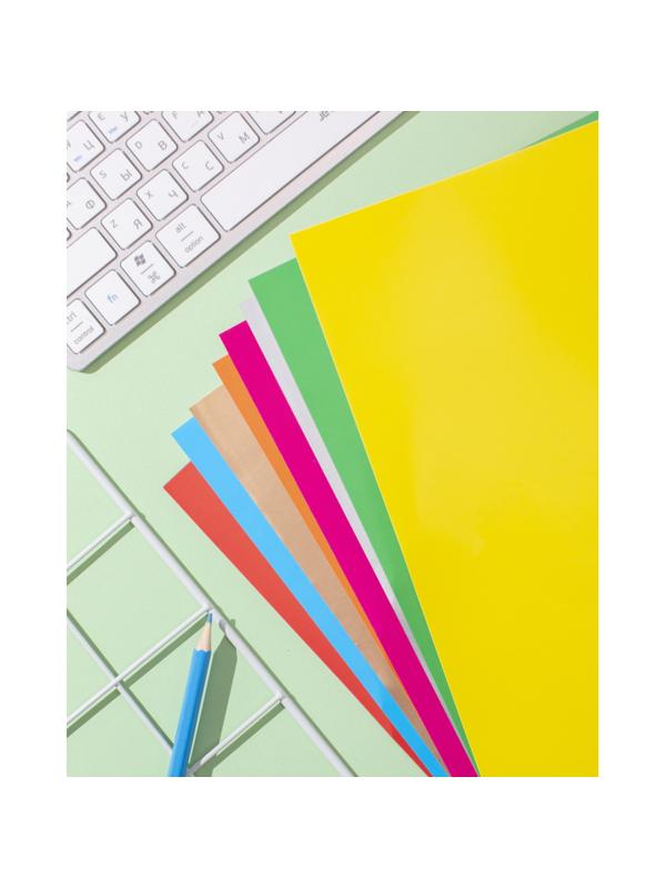 Бумага цветная №1School 8л.8цв.А4 офсет Отличник