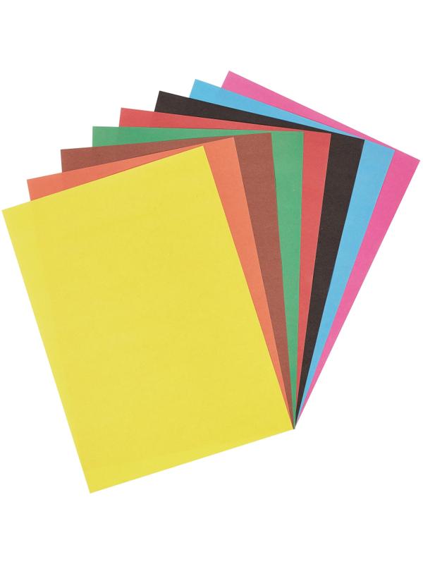 Бумага цветная №1School 8л.8цв.А4 офсет Отличник