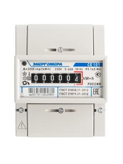 Счетчик Энергомера CE101 R5 145 M6 1ф 5-60А 1 тариф (101001003007791)