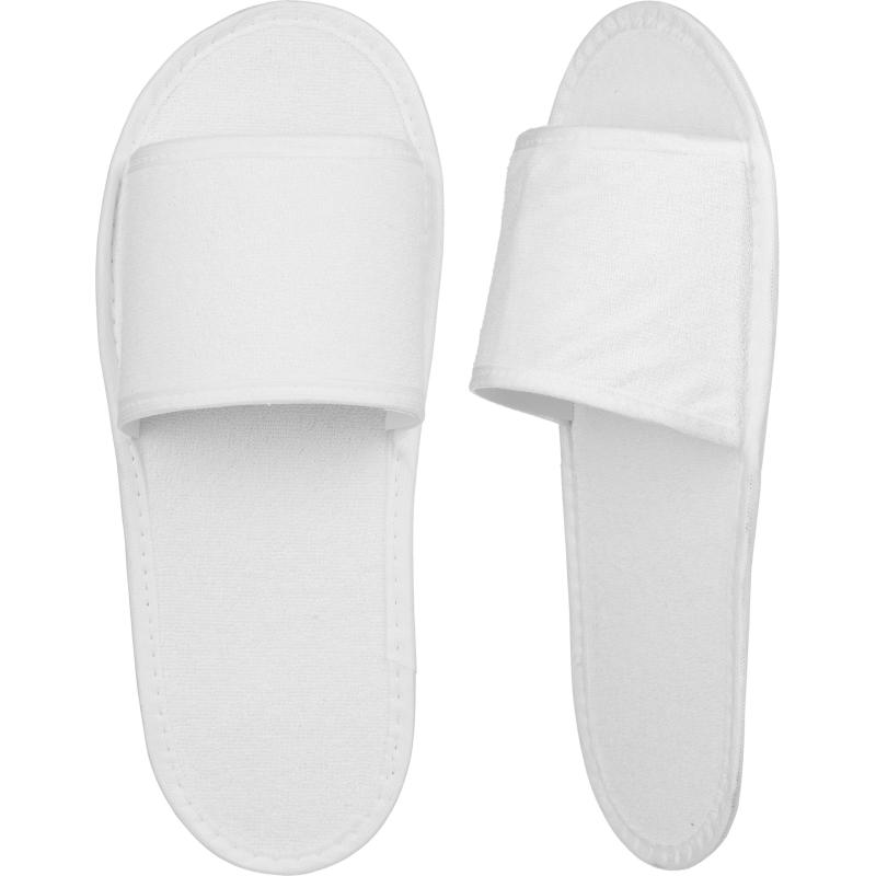 Тапочки одноразовые махра/флизелин, отк.мыс, Эва 2мм, 100пар/уп