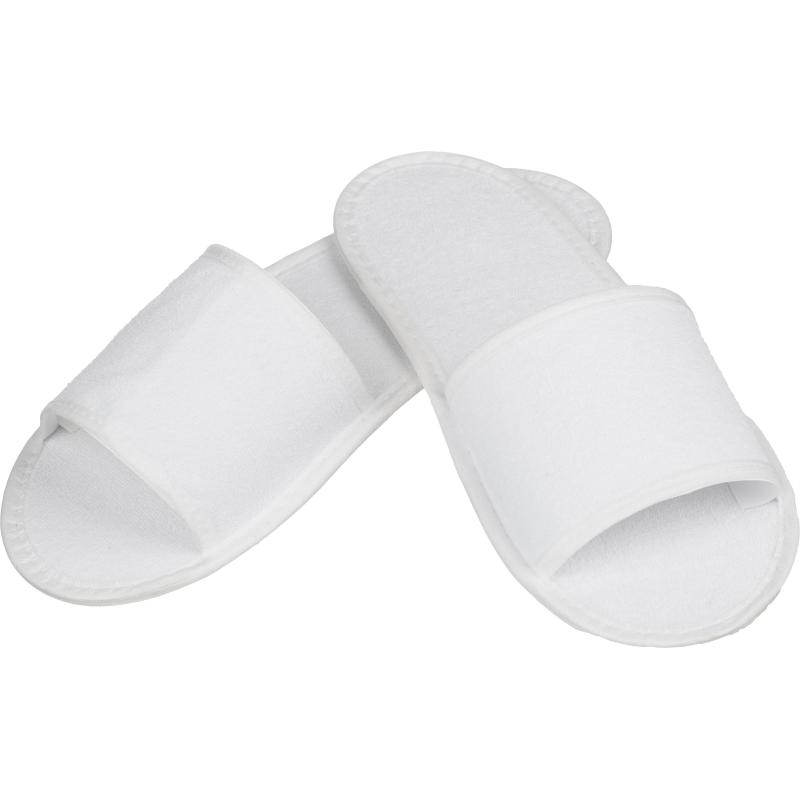 Тапочки одноразовые махра/флизелин, отк.мыс, Эва 2мм, 100пар/уп