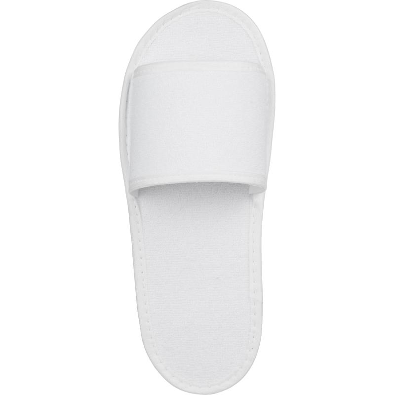 Тапочки одноразовые махра/флизелин, отк.мыс, Эва 2мм, 100пар/уп