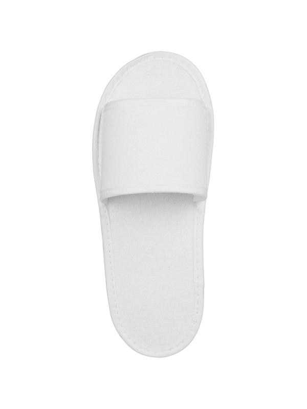 Тапочки одноразовые махра/флизелин, отк.мыс, Эва 2мм, 100пар/уп