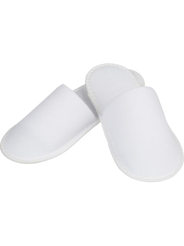 Тапочки одноразовые махра/поролон, закр.мыс, Эва 3мм, 100пар/уп