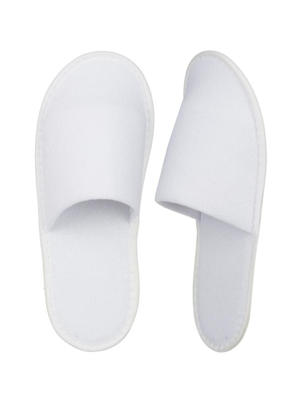 Тапочки одноразовые махра/поролон, закр.мыс, Эва 3мм, 100пар/уп