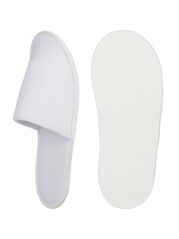 Тапочки одноразовые махра/поролон, закр.мыс, Эва 3мм, 100пар/уп