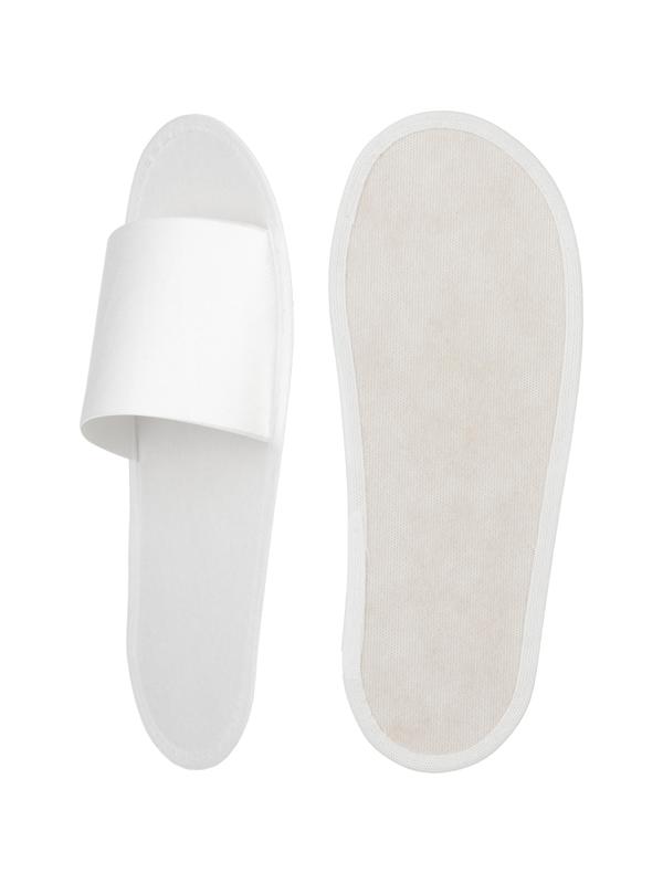 Тапочки одноразовые спанбонд, отк.мыс, спанбонд/картон 2мм 150пар/уп