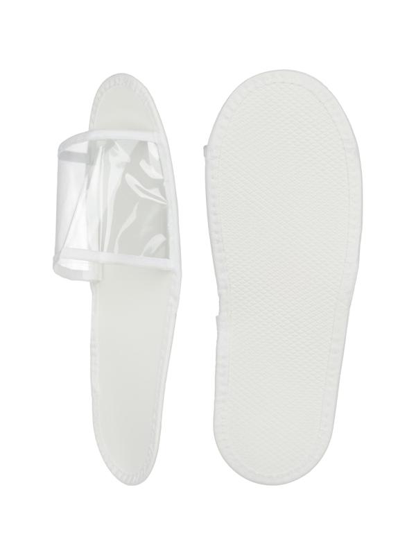 Тапочки одноразовые для душа/бас.ПВХ,отк.мыс, Эва 3мм 150пар/уп