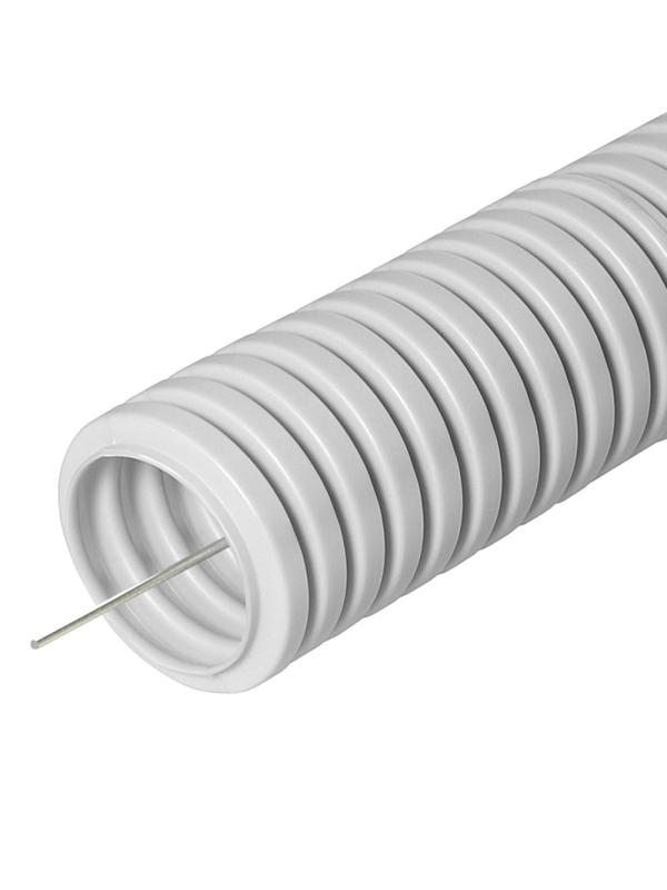 Труба гофр.ПВХ тяжел. 750Н серая с/з d20мм (100м/уп) Промрукав PR.0120410