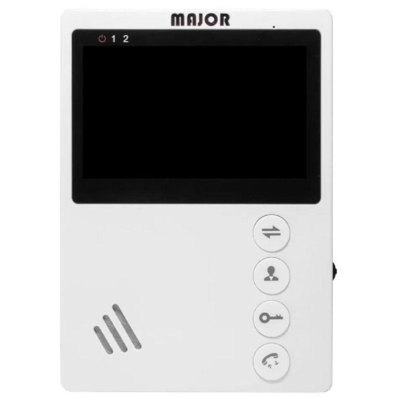 Монитор видеодомофона MAJOR SOLO,ЖК-дисплей 4',белый,220 В
