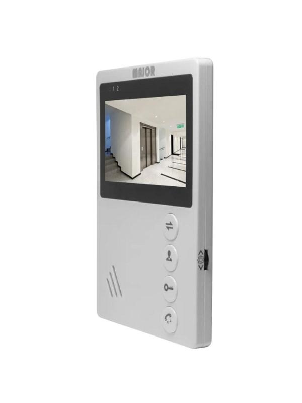 Монитор видеодомофона MAJOR SOLO,ЖК-дисплей 4',белый,220 В