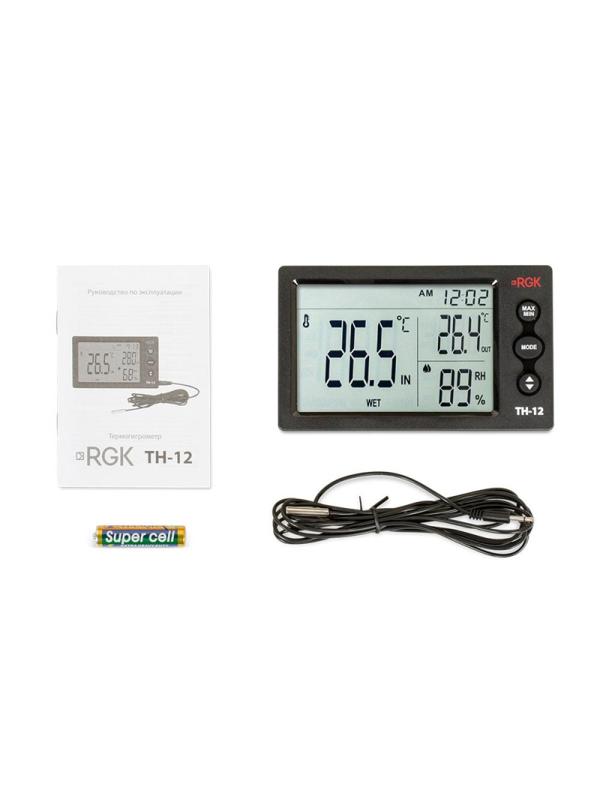 Термогигрометр цифровой с поверкой RGK TH-12