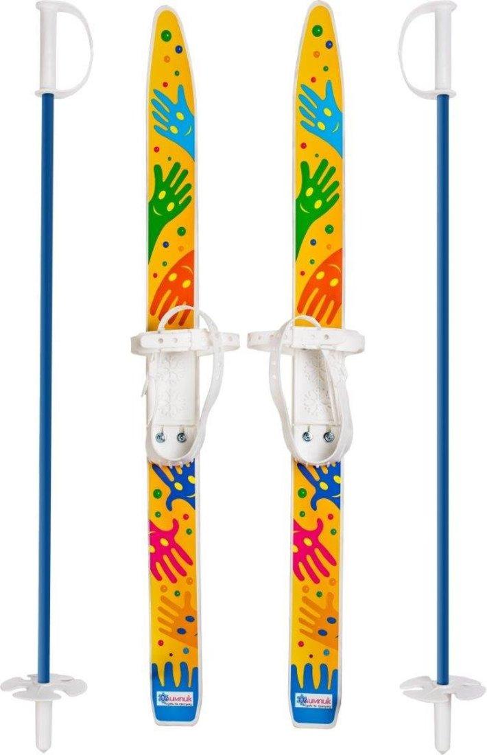 Лыжи детские Лыжики пыжики Ручки, креп. мягкое пластик., с палками
стеклопластик (75/75 см)